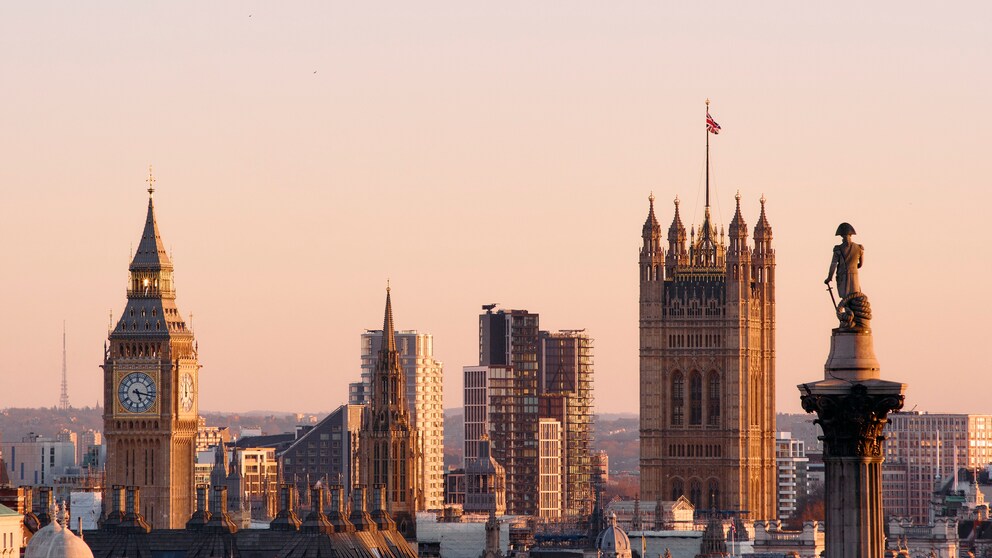 Blick auf die Skyline von London