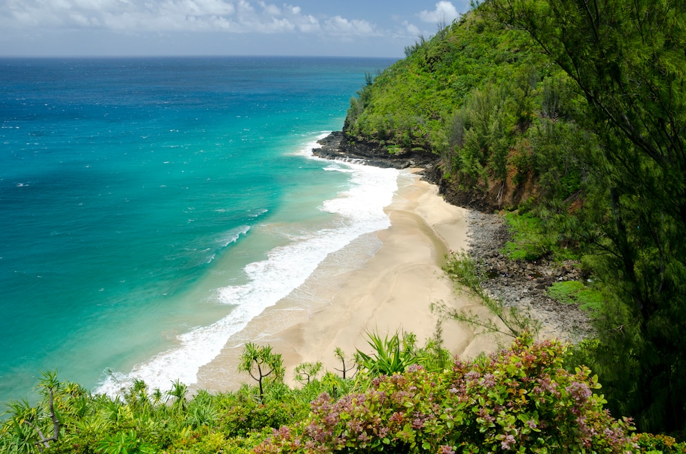 Hanakapiai Beach auf Kauai, Hawaii