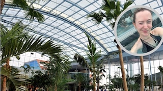 Blick in die Halle der „Palmenoase“ des Erlebnis- und Wellnessbades „Badeparadies Schwarzwald“ – unserer Redakteurin ging es im Außenbereich besonders gut