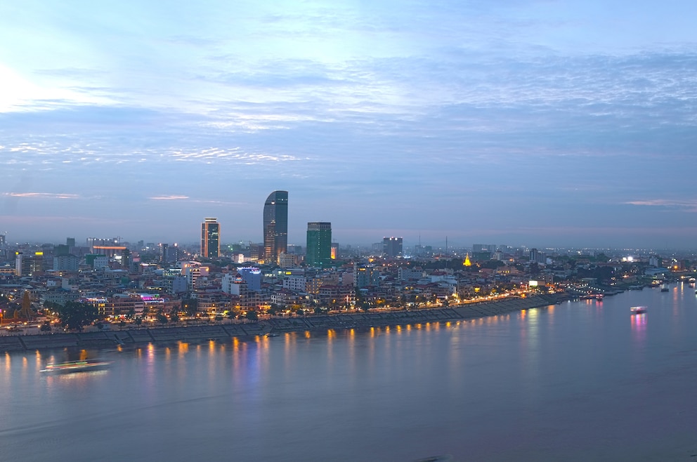 1. Blick auf Phnom Penh, die Hauptstadt von Kambodscha