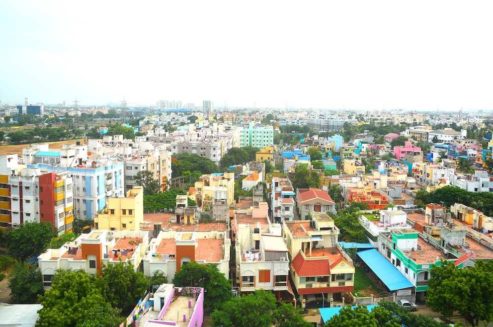 8. Chennai – die Hauptstadt des Bundesstaates Tamil Nadu liegt am Golf von Bengalen in Ostindien 