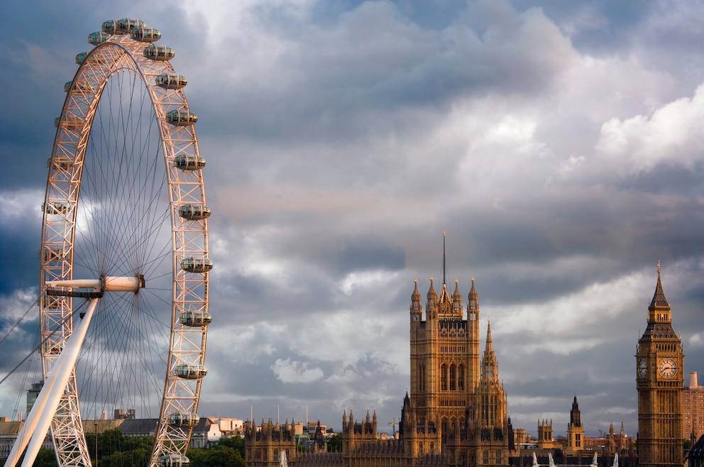 2. London Eye – das Riesenrad ist 135 Meter hoch und das zweithöchste in Europa 