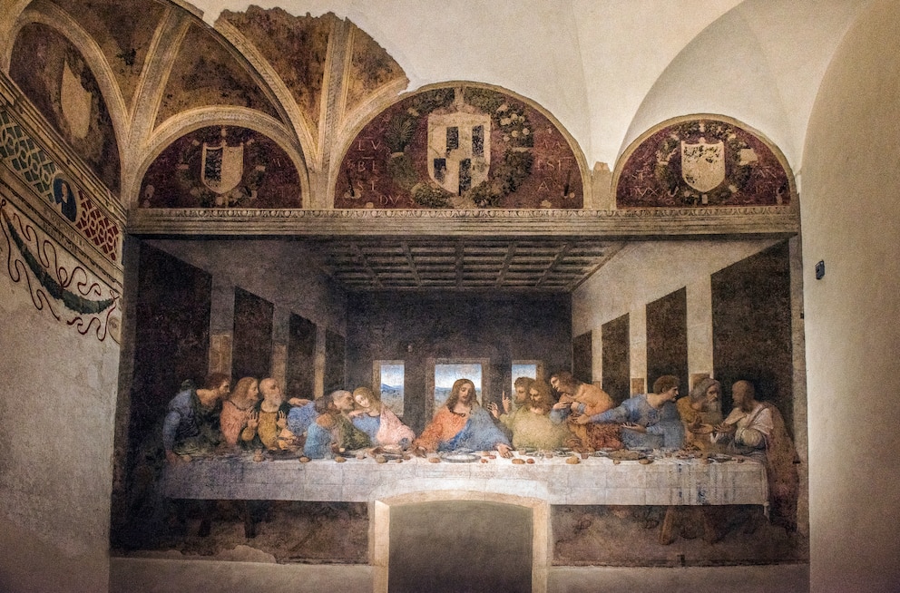 Das letzte Abendmahl von Leonardo Da Vinci in der Santa Maria delle Grazie in Mailand