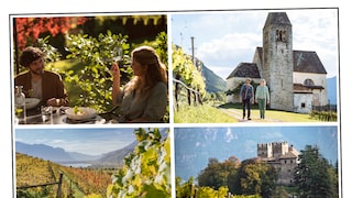 Weinberge, Wanderwege, beeindruckende Bauten – die Südtiroler Weinstraße hat eine Menge zu bieten