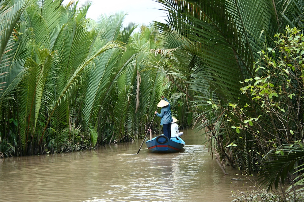 10. Mit dem Boot auf dem Mekongdelta fahren
