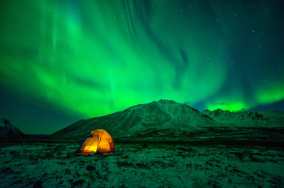 5. Die Northern Lights (Aurora Borealis) in Yukon am Himmel sehen