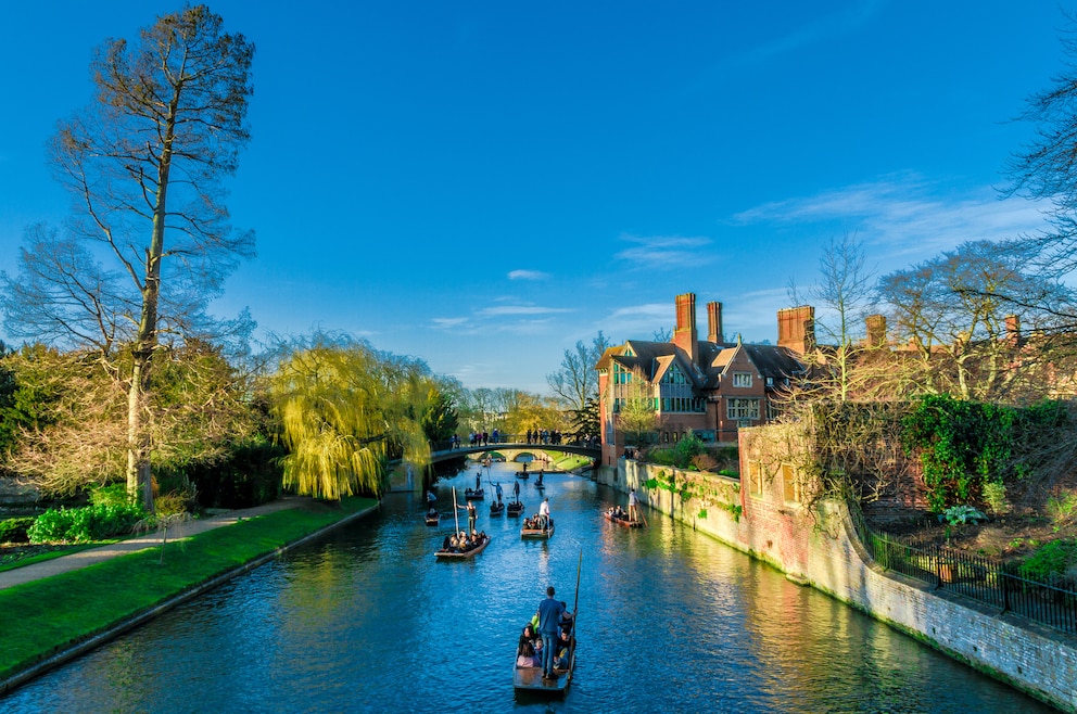2. Cambridge vom Wasser aus und beim traditionellen Punting erleben