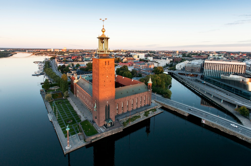 7. Stockholms stadshus – im Rathaus von Schwedens Hauptstadt befindet sich der Sitz der Stadtregierung und des Stadtparlaments