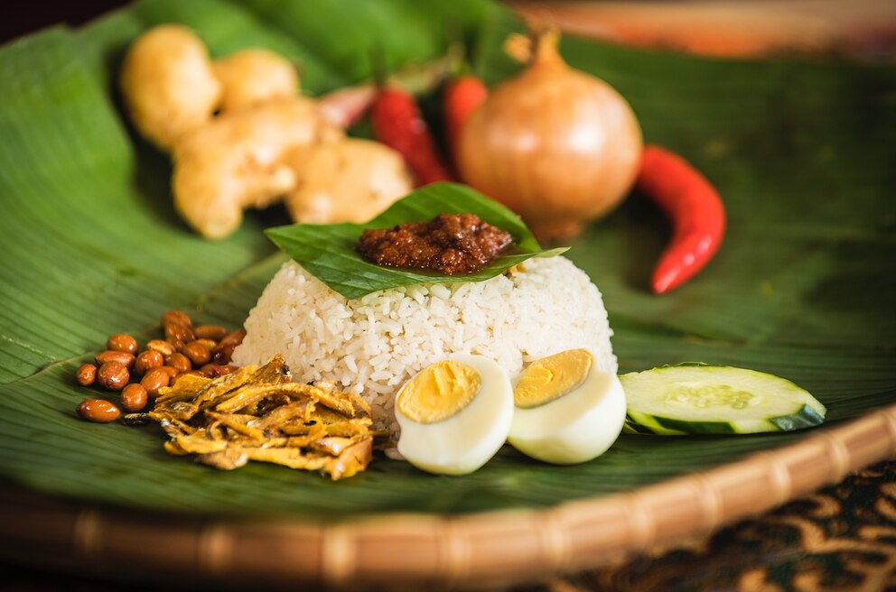 Nasi Lemak ist das malaysische Nationalgericht.