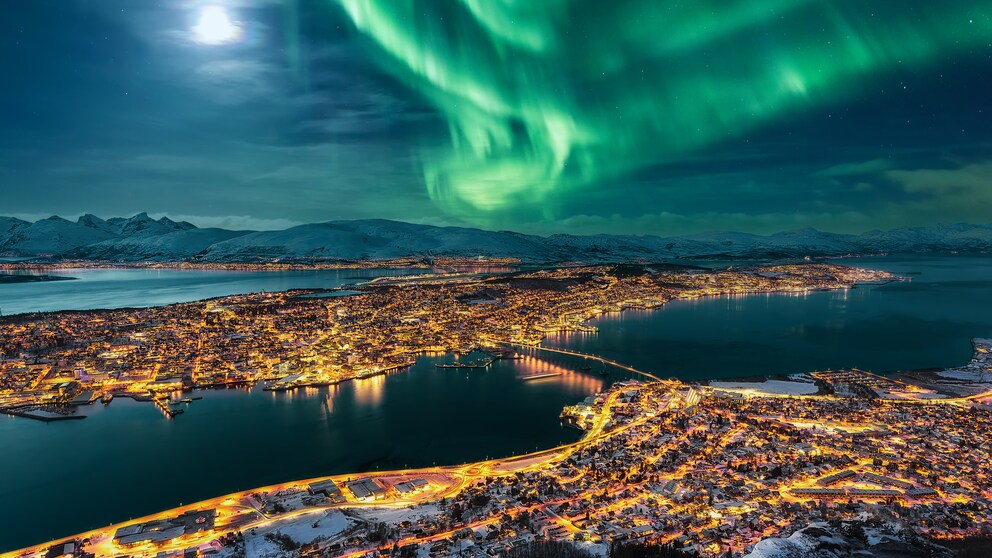 Polarlichter in Tromso, Norwegen