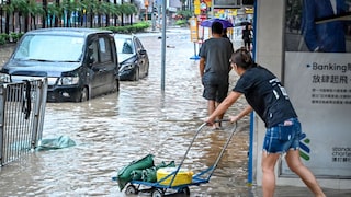 Extremer Regen in Hongkong