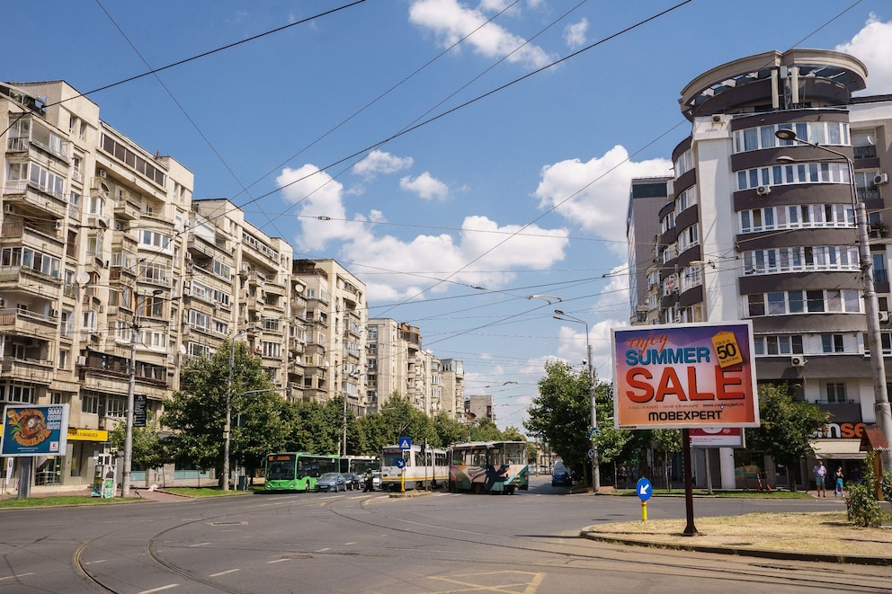 Straßenzug im Zentrum von Bukarest