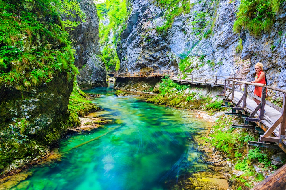 1. In die satte Natur des Landschaftsschutzgebiets Vintgar-Klamm eintauchen