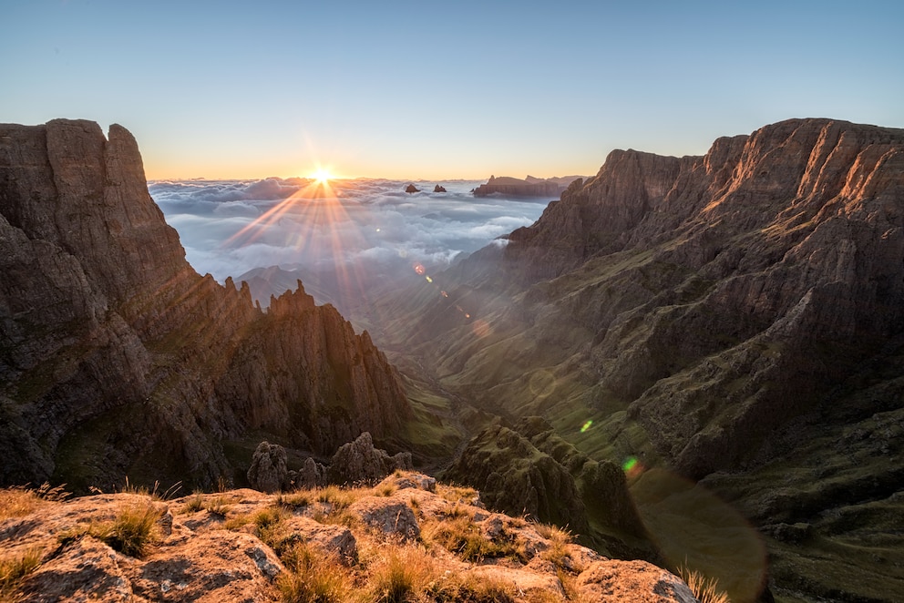 Die Drakensberge befinden sich im südlichen Afrika