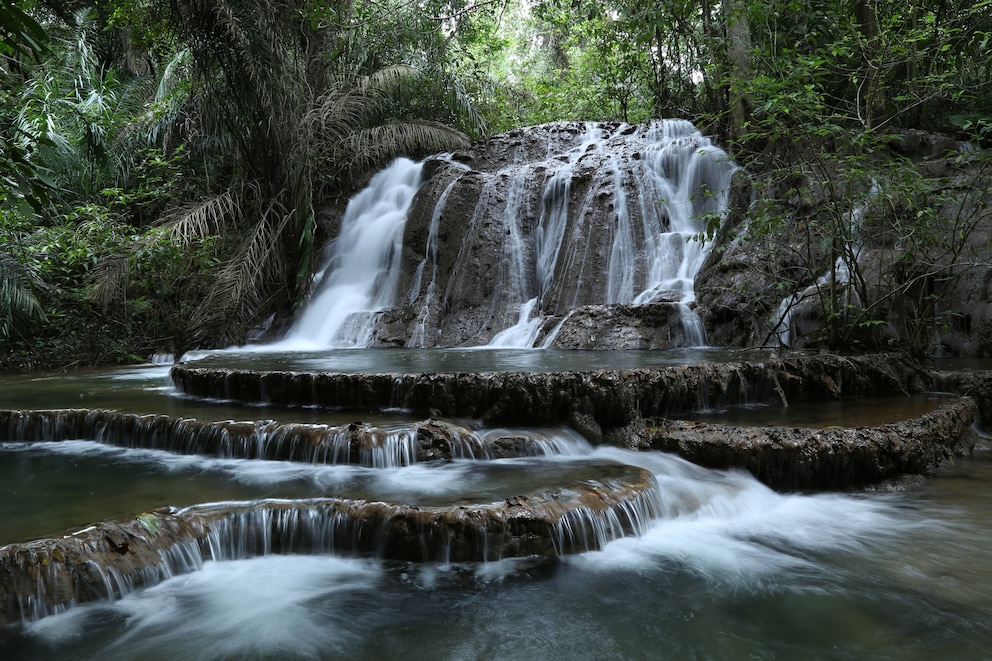 Wasserfall im Wasserfallpark Boca da Onça in Bonito