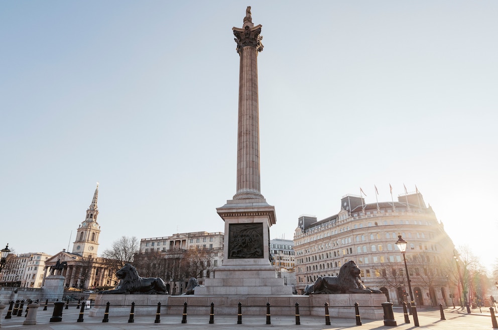 12. Trafalgar Square – rund um den ikonischen Platz sammeln sich Museen, Galerien, Restaurants und Monumente