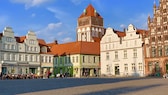 Der Marktplatz in Greifswald.