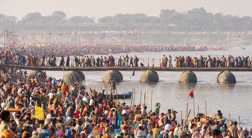 Durch religiöse Rituale wird der Ganges auch verschmutzt