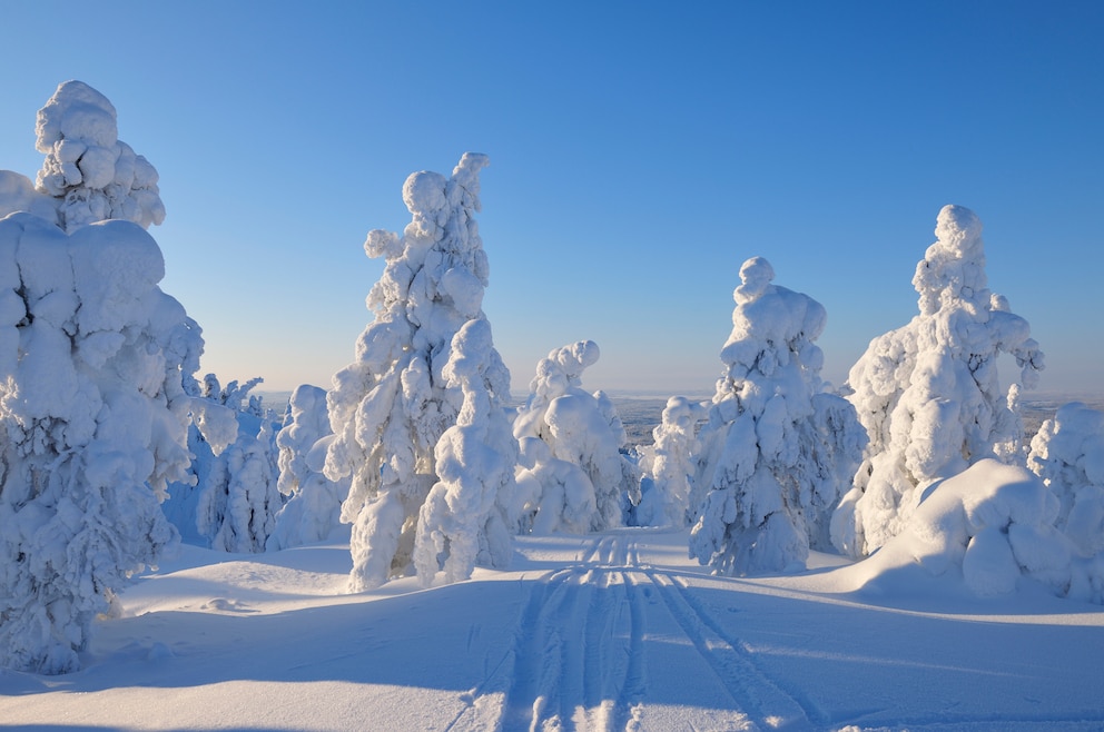 10. Rukatunturi – das beliebte Wintersportzentrum liegt am 493 Meter hohen Fjell Rukatunturi im Norden Finnlands