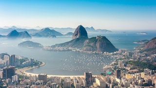 Blick auf die Botafogo Bay in Rio de Janeiro