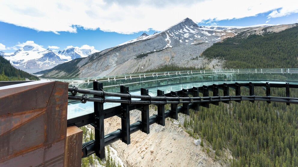 Der Columbia Icefield Skywalk im Jasper Nationalpark in Kanada