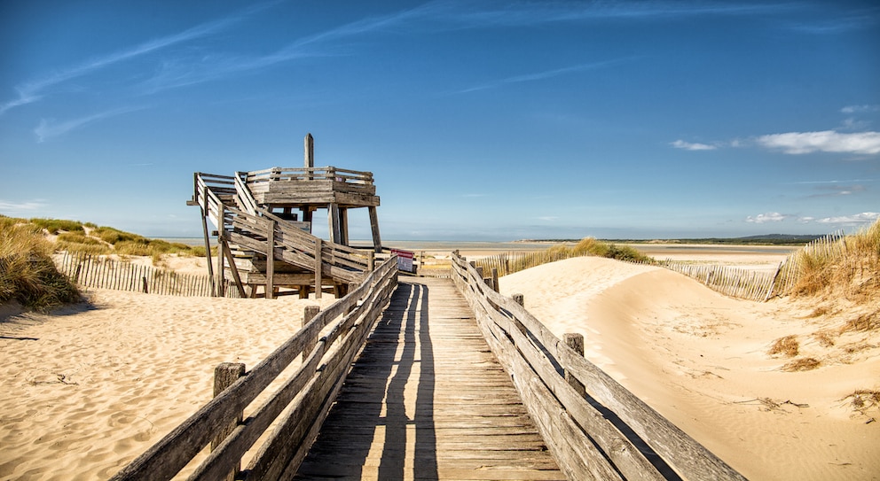 Der Plage Touquet bietet wunderschöne Dünen und einen sauberen Sandstrand.