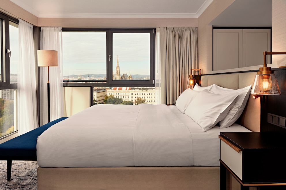 Das Hotel Vienna Park bietet einen grandiosen Blick über die Dächer der Donau-Metropole