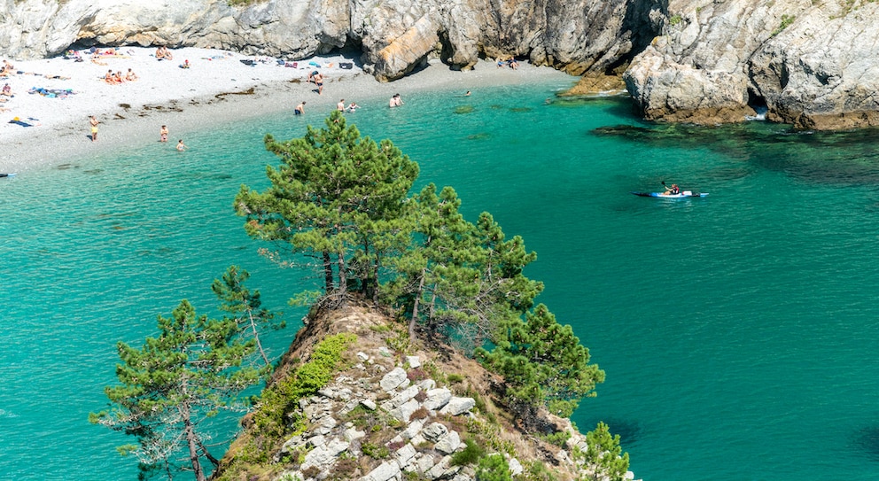 La Plage de l'Île Vierge – die Fotos dieser Bucht sprechen für sich und zeigen einen der schönsten Strände der Bretagne