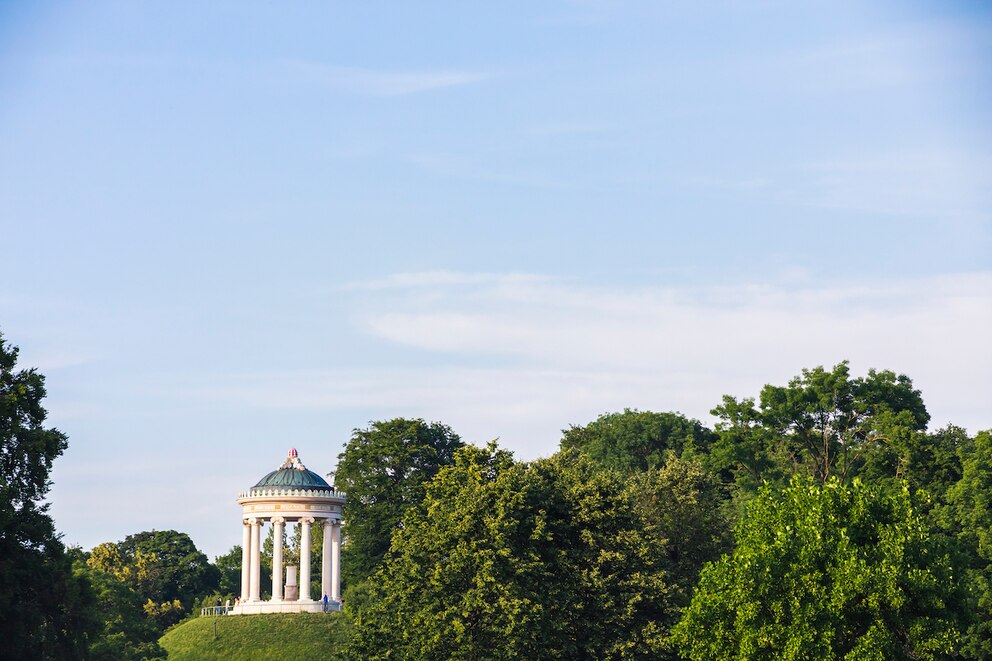 Parks in Deutschland: Blick auf Englischen Garten in München