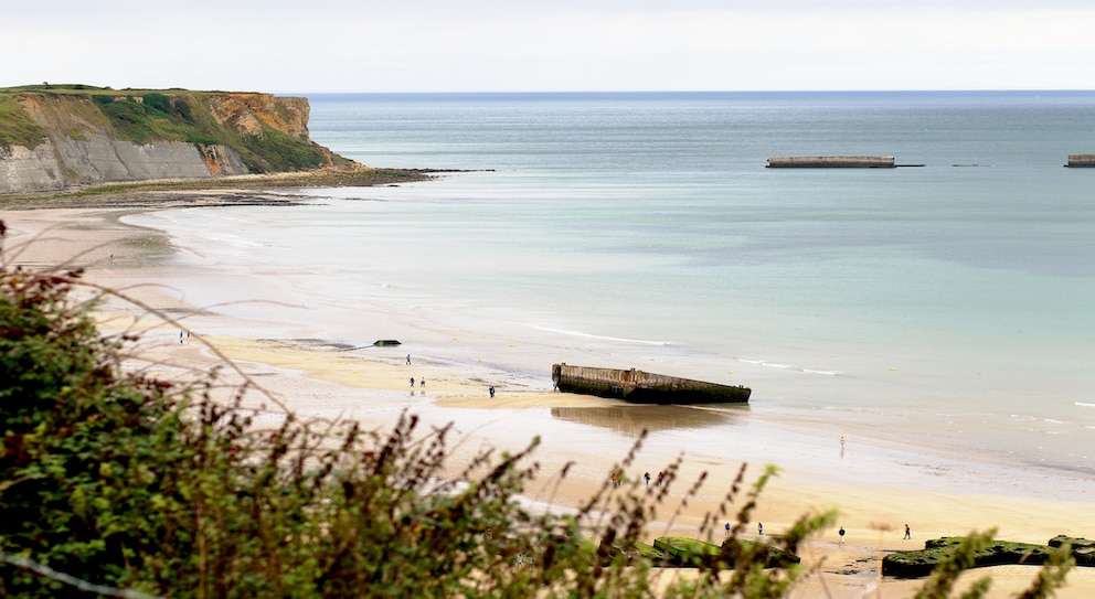 Der Strand von Arromanches-les-Bains