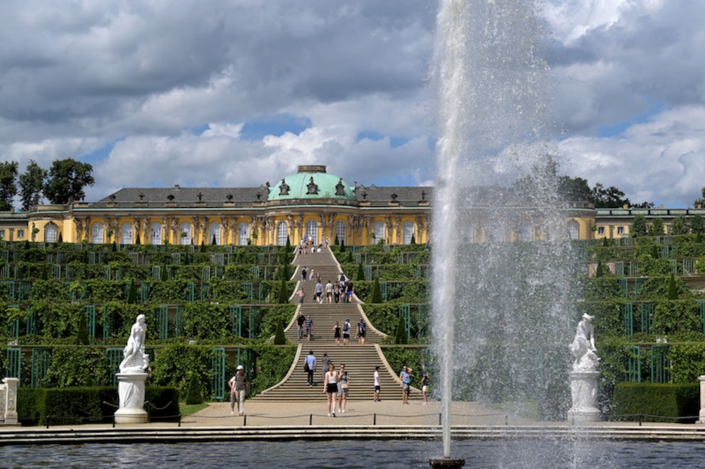 Parks in Deutschland: Blick auf Schloss Sanssouci