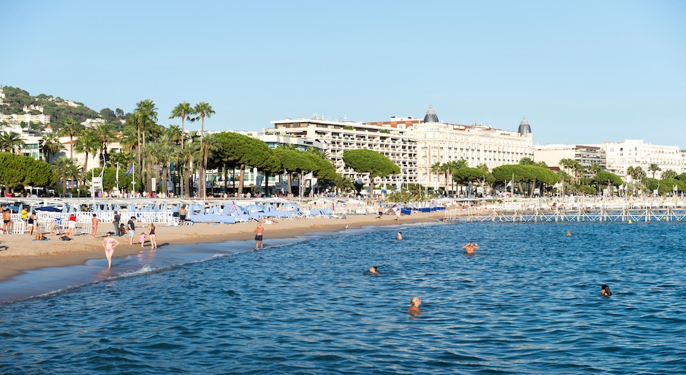 La Plage de la Croisette – hier gibt es sogar Palmen