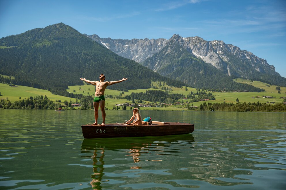 Erfrischung gefällig? Nach der Wanderung geht es zur Abkühlung in den Walchsee.