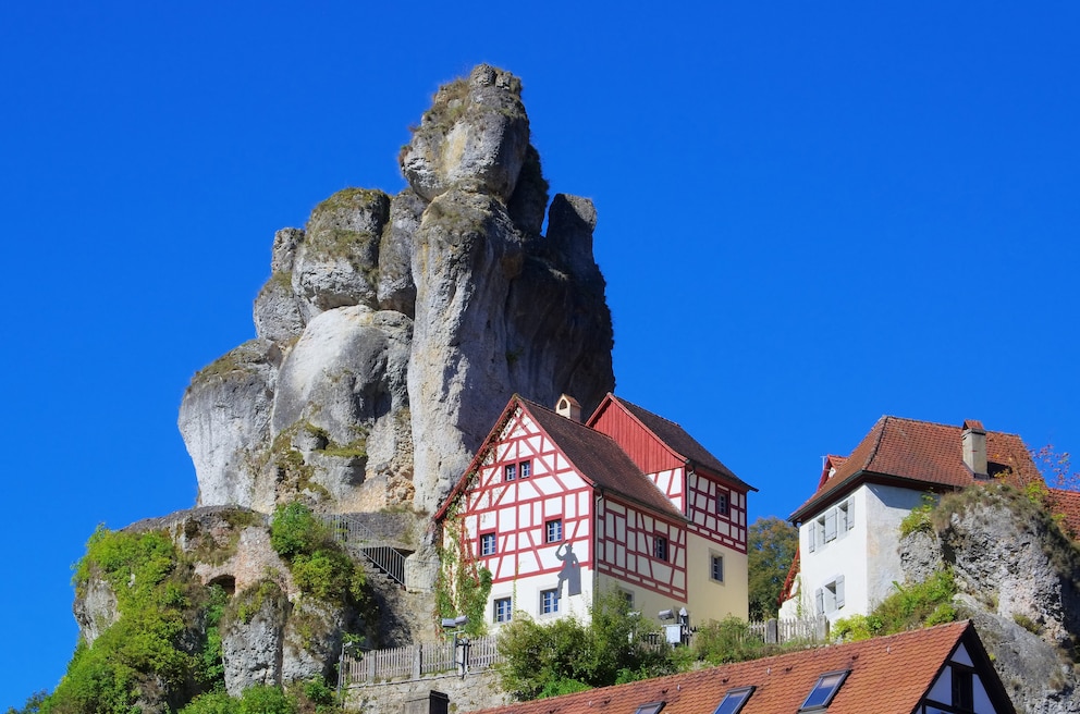 Felsformation in Tüchersfeld, Fränkische Schweiz, Bayern