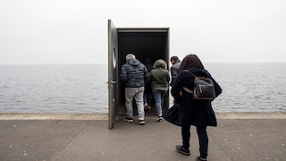 Seesicht in der Schweizer Stadt Zug