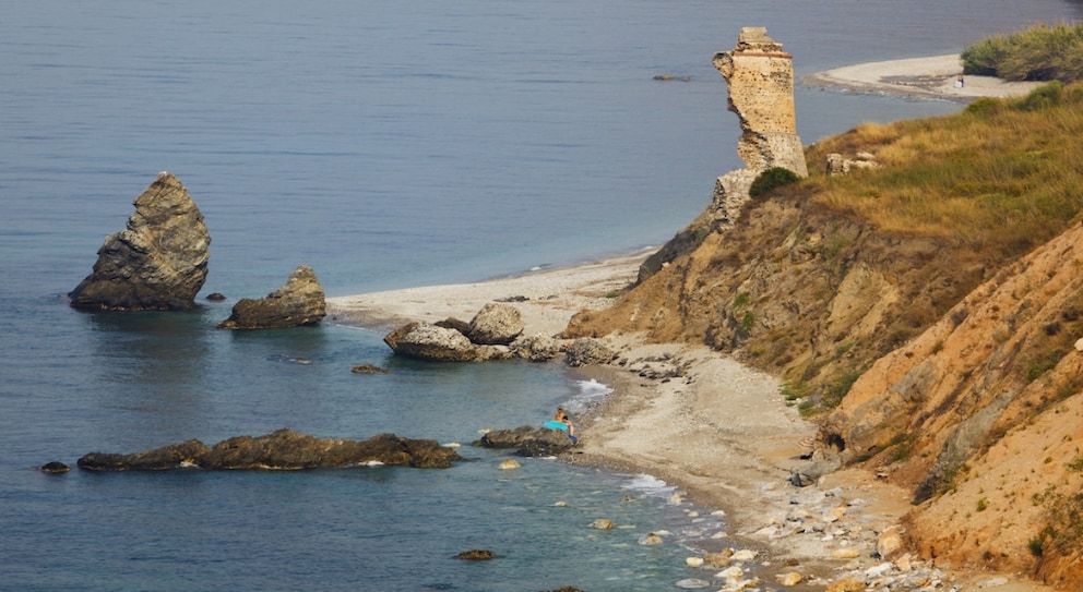 Playa de las Alberquillas is located near Nerja in the Cerro Gordo Nature Park