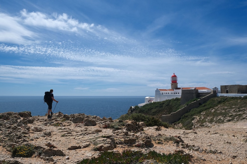 Portugal – Blick zum Leuchtturm am  Cabo de São Vicente