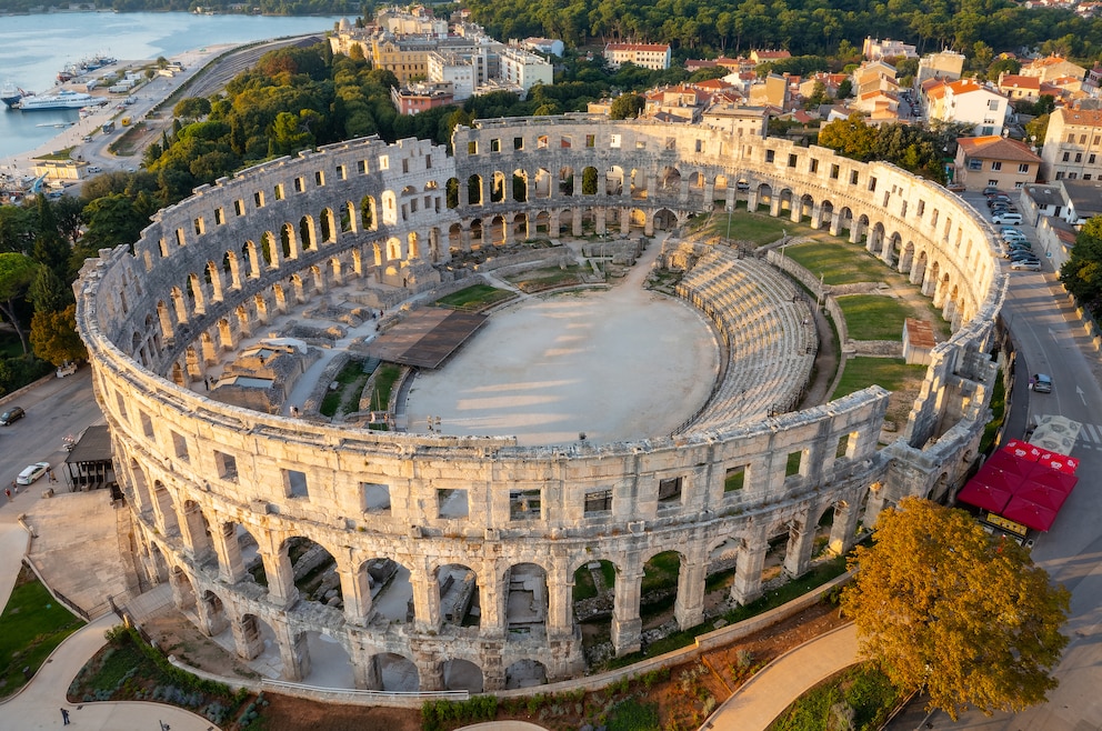 Das Amphitheater Pula auf der kroatischen Halbinsel Istrien
