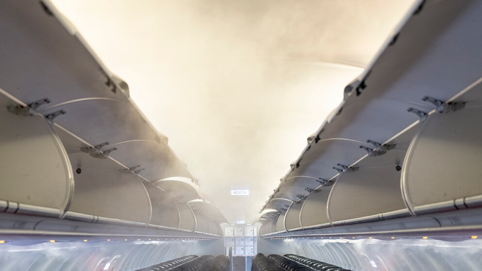Nebel in der Flugzeugkabine
