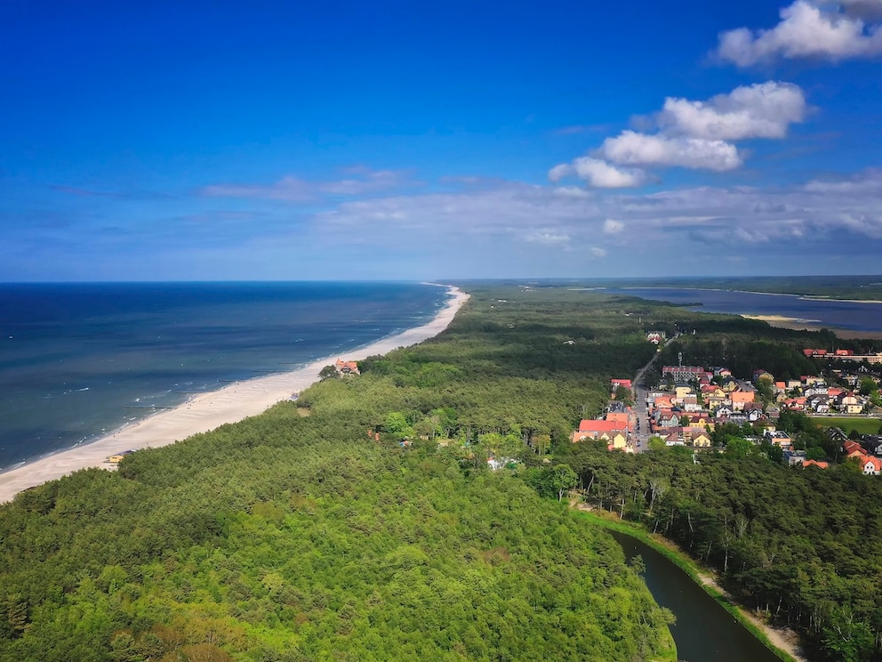 Ein Paradies für Naturliebhaber: Łeba, liegt am 500 Hektar großen Słowiński-Nationalpark, einem Unesco-Biosphärenreservat