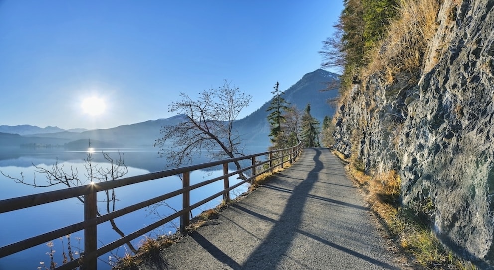 Bike path at Walchensee in Bavaria