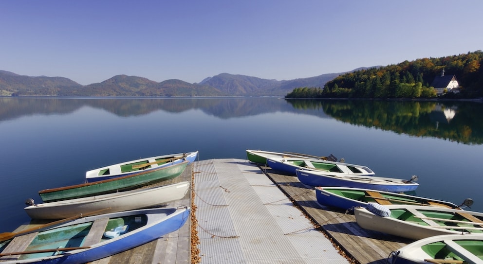 Rowboats at Walchensee in Bavaria
