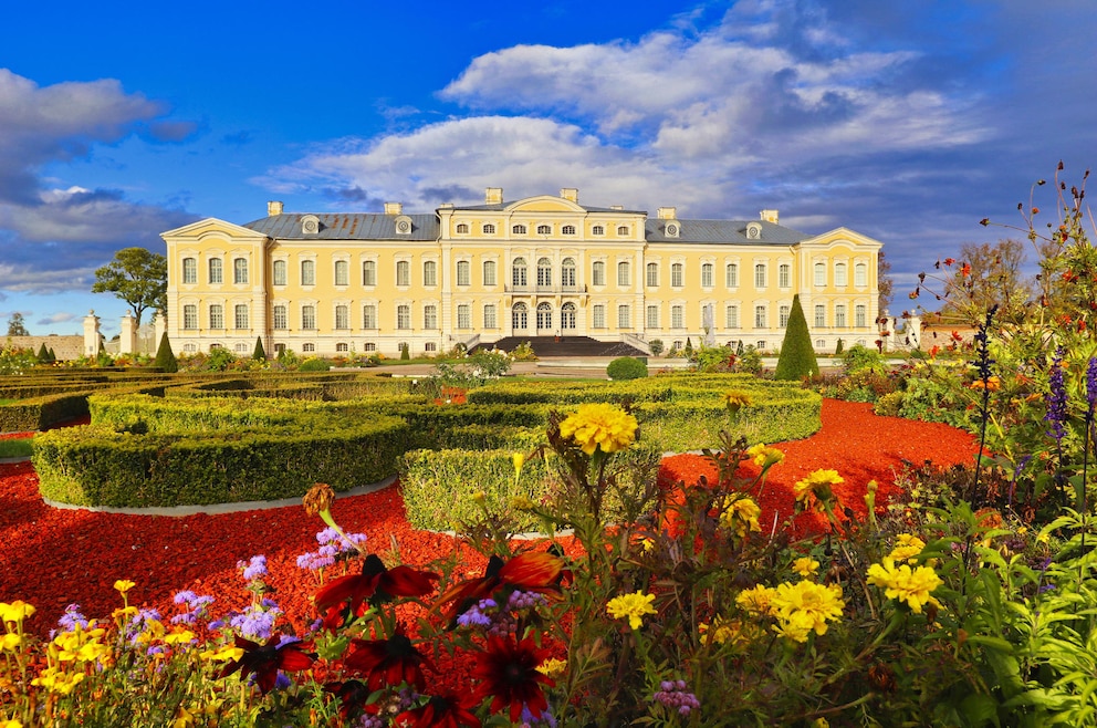 Das Schloss Rundāle in der Region Semgallen 