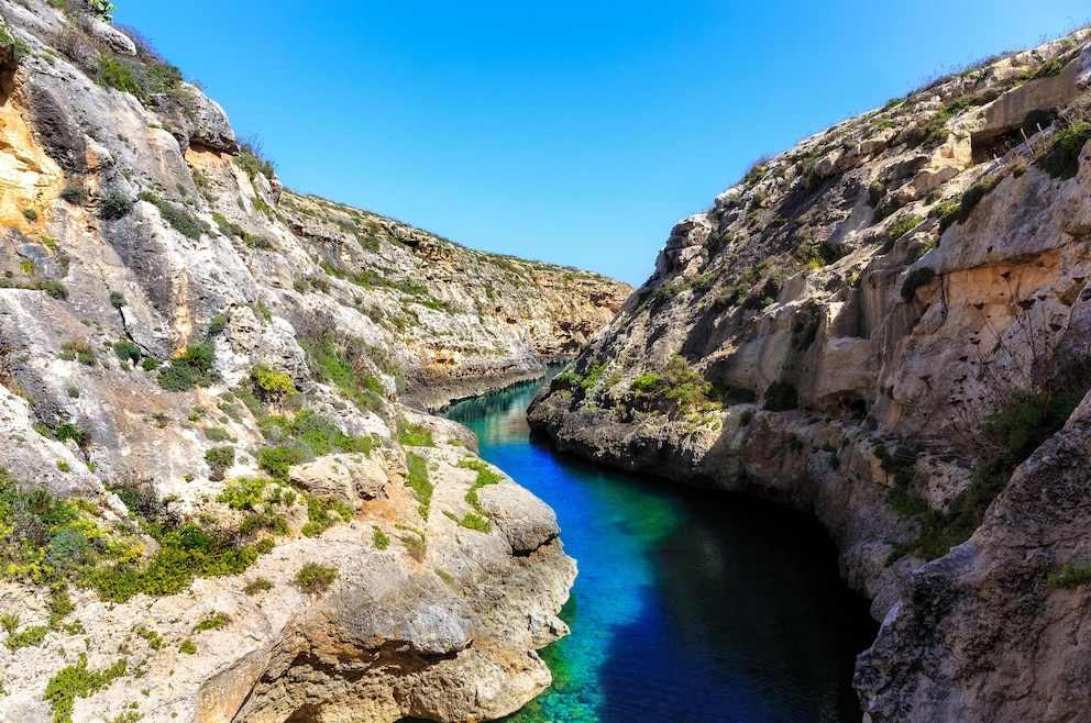 Die Meeresschlucht Wied il-Għasri auf Gozo