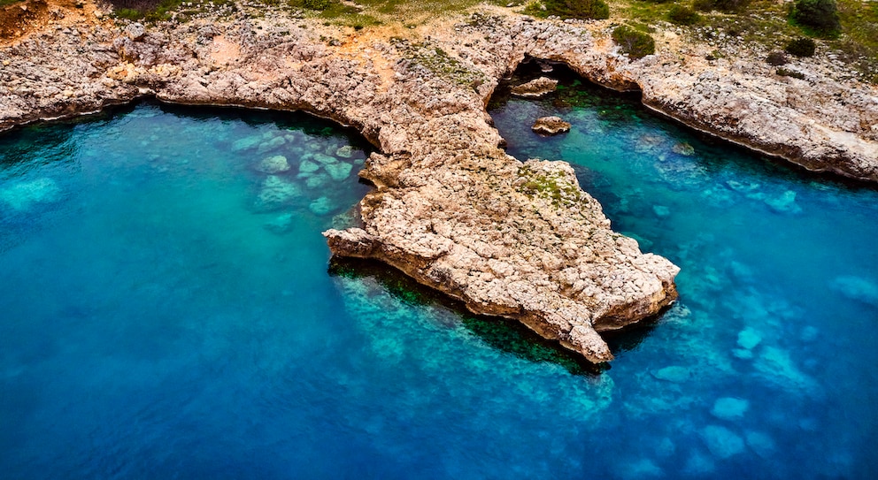 Der Porto Selvaggio befindet sich bei Nadò und gehört zu den schönsten Stränden Apuliens in Süditalien