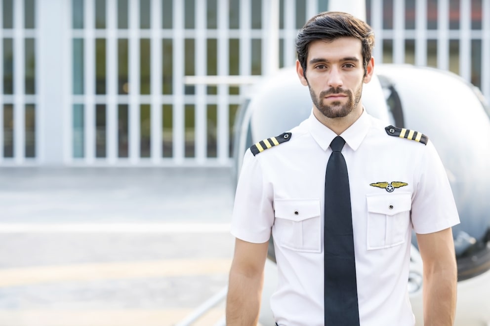 Pilot with short beard