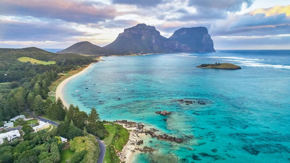 Die Lagune der Lord Howe Island in Australien