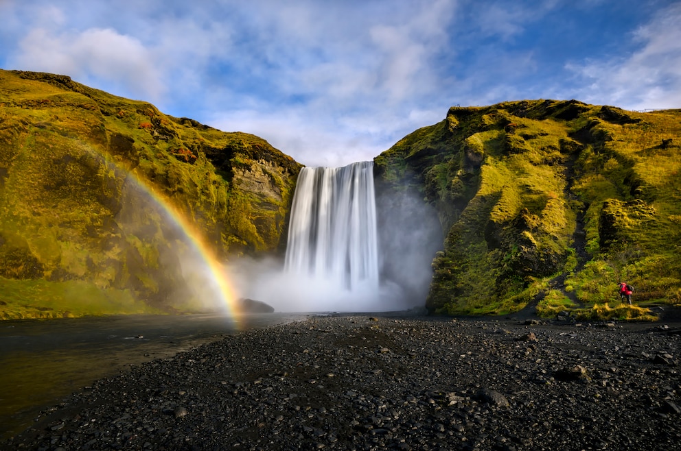7.Skógafoss ist ein Wasserfall in Island