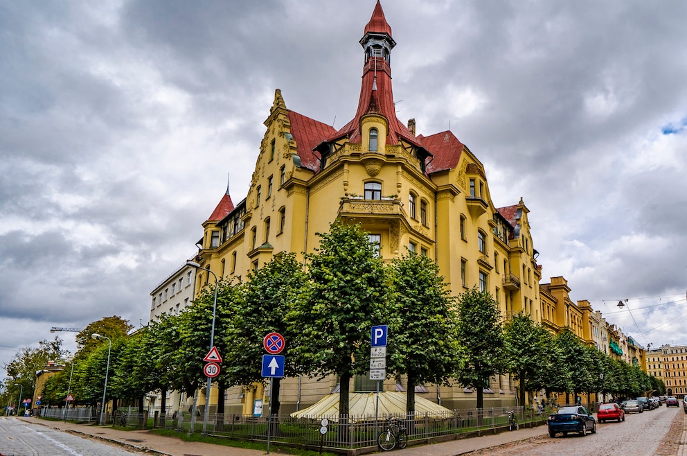 Das Rigaer Jugendstilzentrum in der lettischen Hauptstadt