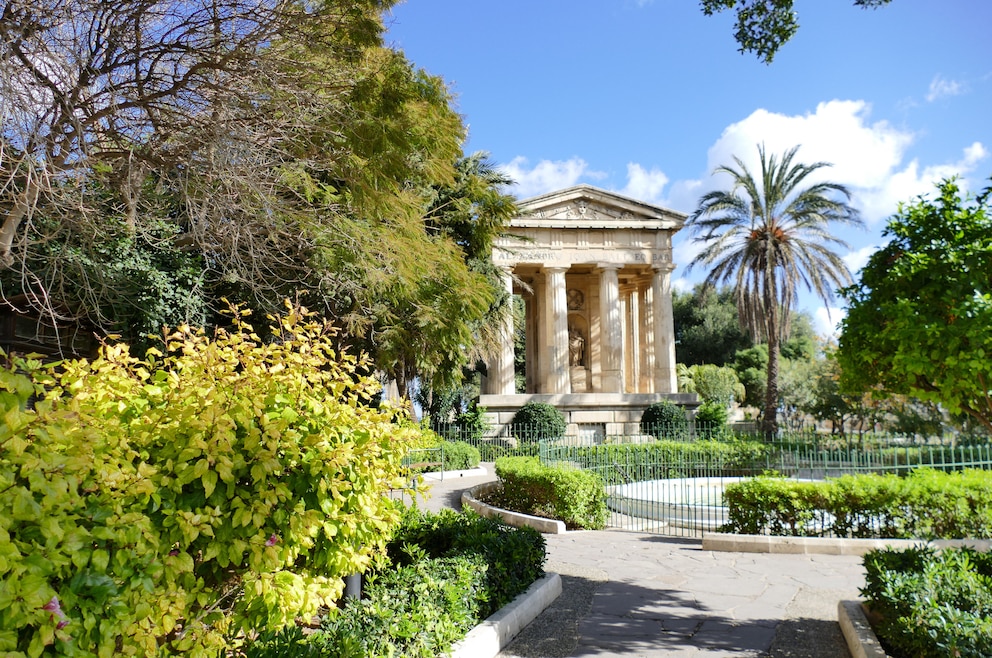 Der öffentliche Park Upper Barrakka Gardens in Valletta